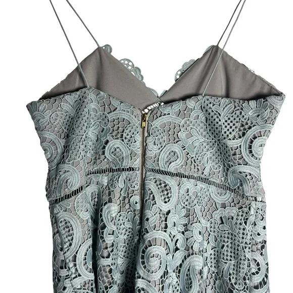 Self-Portrait Blue Lace Dress - Elevated Date Night - Vacation - Size 8 - Picture 3 of 7